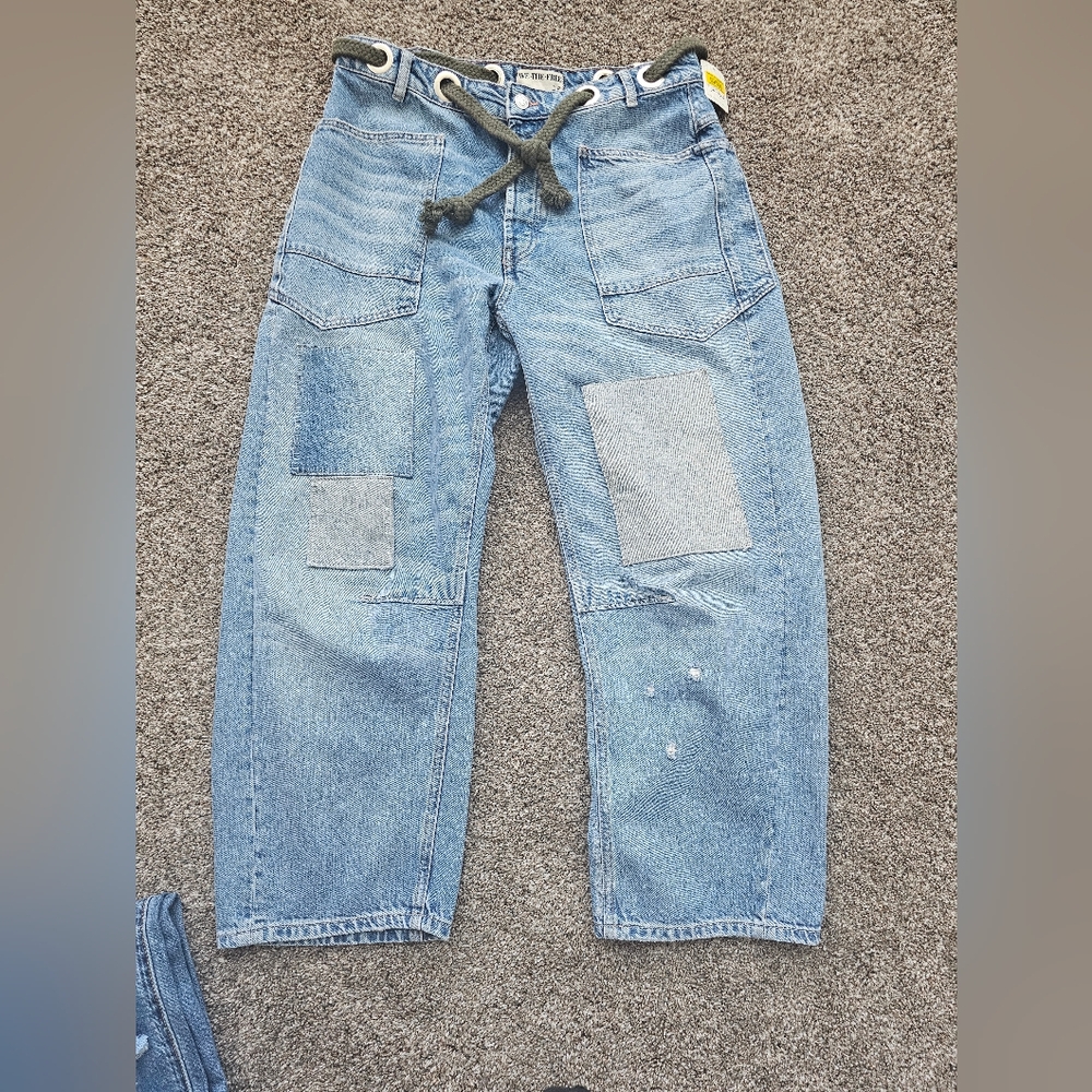 Free People Barrel Jeans, Size 28,